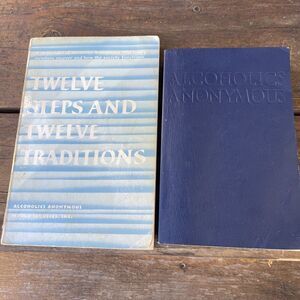 Lot‎ of 2 Alcoholics Anonymous & Twelve Steps Twelve Traditions Paperback Books